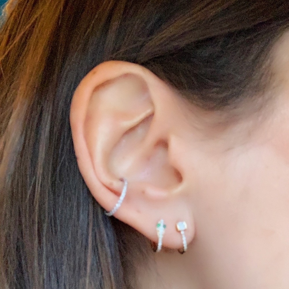 - 14k diamond gold ear cuff